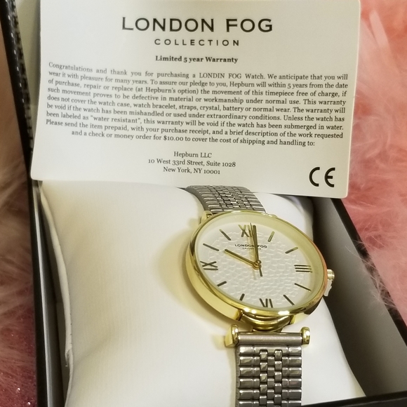 London Fog Wembley Two Tone Bracelet Watch New in Original Box with Tags - Picture 15 of 16
